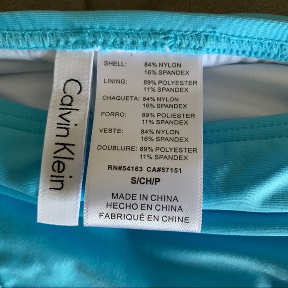 CALVIN KLEIN Bikini bottom blue ruched side S - Picture 6 of 6